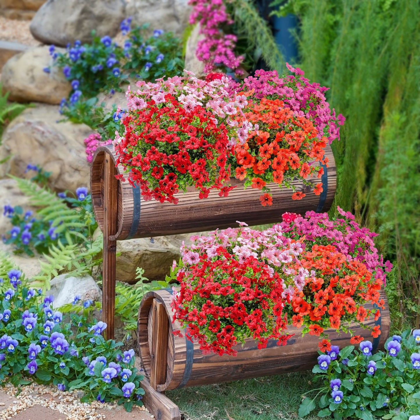 ๐ฅLast Day Only $6.99 ๐UV Resistant Colorful Faux Flower for Outdoors