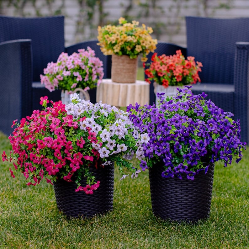 ๐ฅLast Day Only $6.99 ๐UV Resistant Colorful Faux Flower for Outdoors