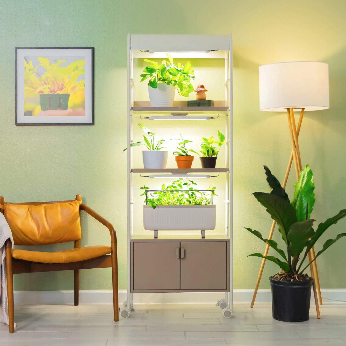 4 Tier Grow Light Garden with Storage