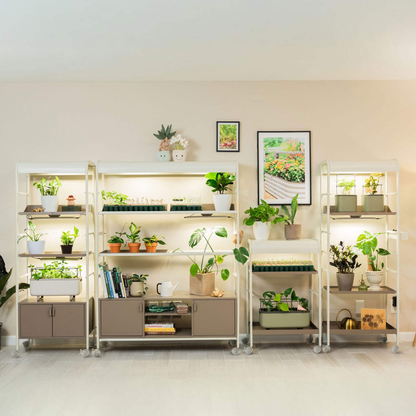 4 Tier Grow Light Garden with Storage