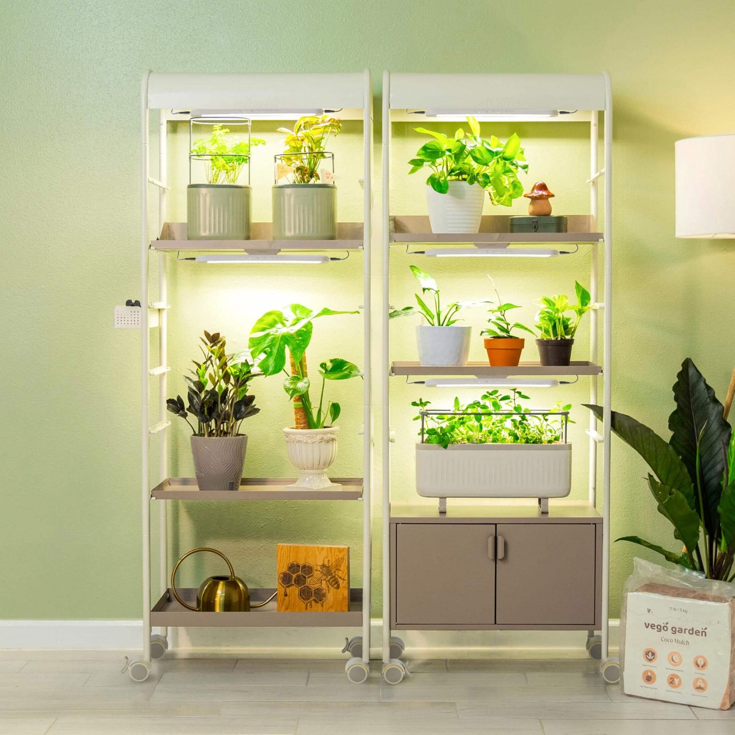 4 Tier Grow Light Garden with Storage