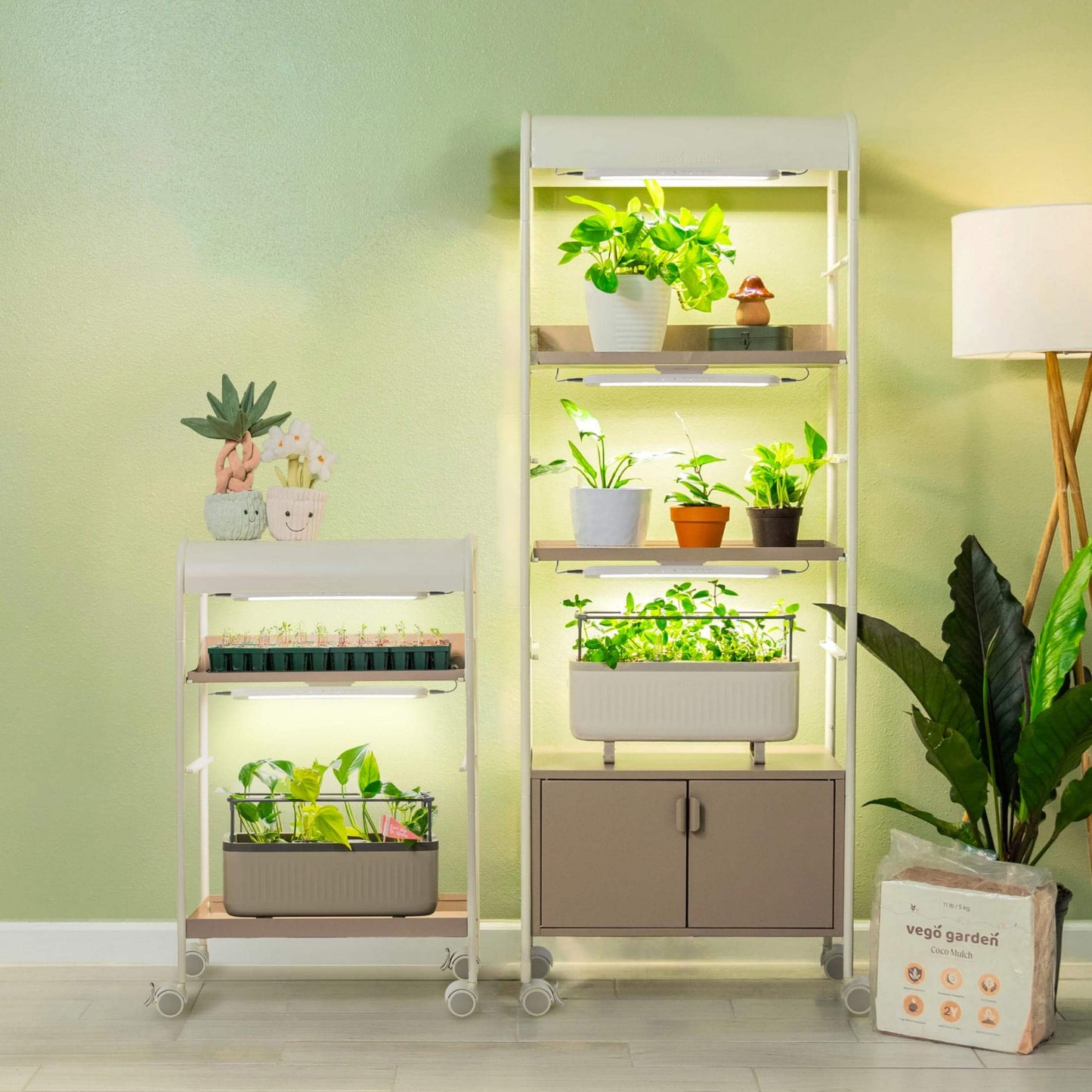 4 Tier Grow Light Garden with Storage