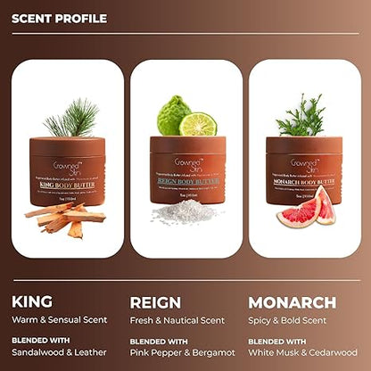 🔥Last day discount 70% OFF⏳King, Reign & Monarch – Luxurious Body Butters for Deep Moisture & Radiance