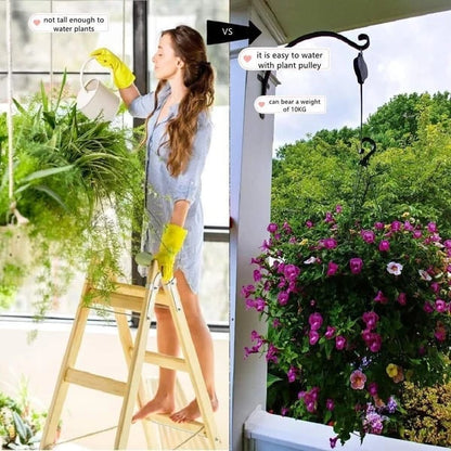 Last Day 49% 0FF🌳Plant Pulley Set For Garden Baskets Pots. Birds Feeder